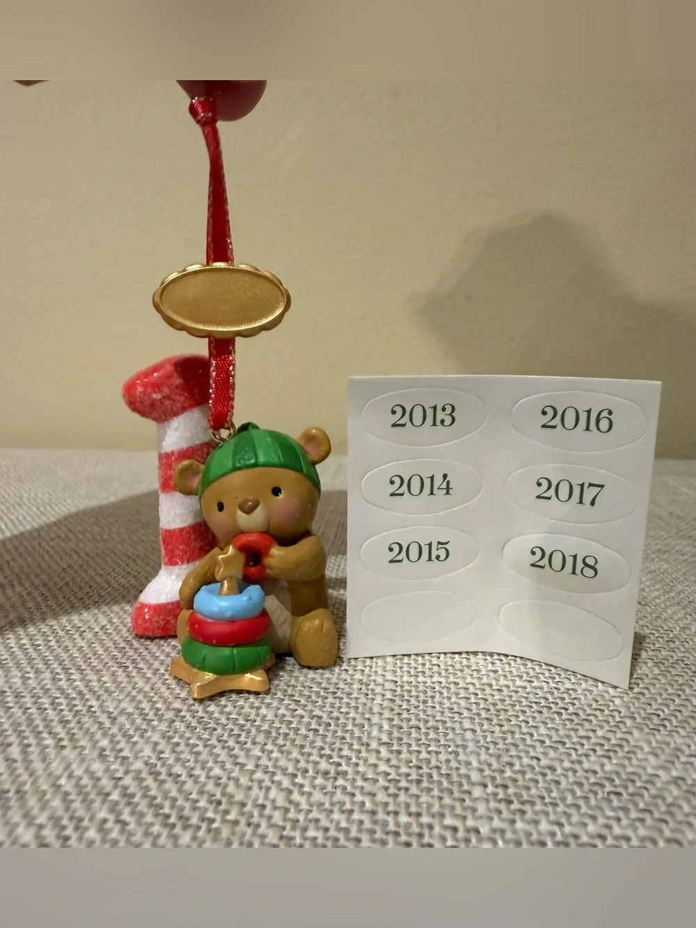 Hallmark Keepsake My First Christmas 2013 Ornament Age Series Bear Number 1